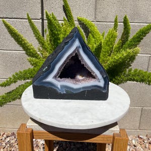 Brazilian Amethyst Crystal Cathedral: Geode Cave, Healing Stone Decor (19.6LBS)