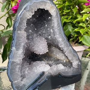 19LBS Brazilian Amethyst Crystal Cathedral – Natural Geode Cave, Healing Stone Decor, Spiritual Energy Display, Large Amethyst Cluster