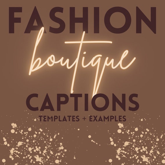 10 Instagram Captions for Fashion Boutiques Product Based Etsy