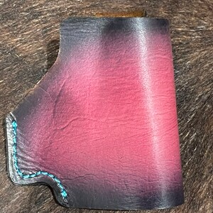 Large Pink RH OWB Leather Holster