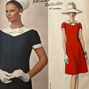 1960s Vogue Couturier Design 1777. Circa 1967. Belinda Belleville. Size 12 Bust 32 Hip 34. Cut. No sew in label. image 1