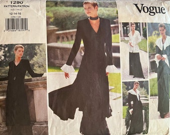 1990s Vogue Pattern. Circa 1993. Pattern is uncut. Fabulous, fabulous design!