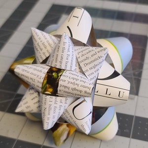 Big Gift bow Upcycled Cooking Magazine Gift Bow image 3