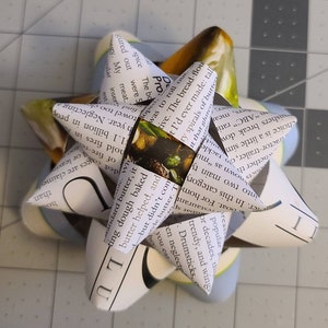 Big Gift bow Upcycled Cooking Magazine Gift Bow image 6