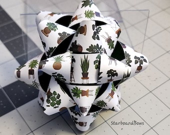 Gift bow - house plant paper gift bow