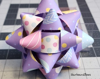 Big Gift bow - purple Easter eggs gift bow