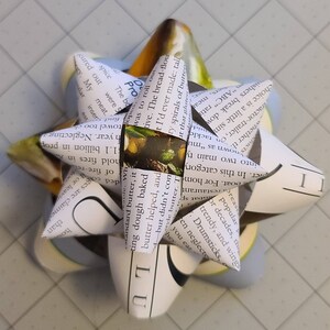 Big Gift bow Upcycled Cooking Magazine Gift Bow image 5