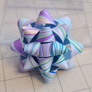 Small Gift bow - blue purple green marbled gift bow