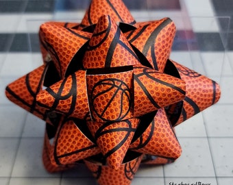 Gift bow - basketball paper gift bow