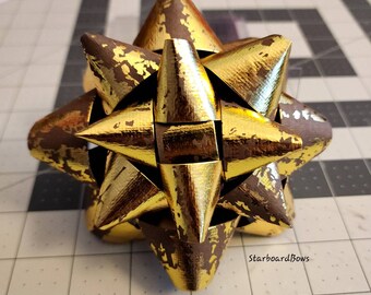 Big Gift bow - Vibrant gold paper gift bow