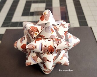 Big Gift bow - raccoon paper gift bow
