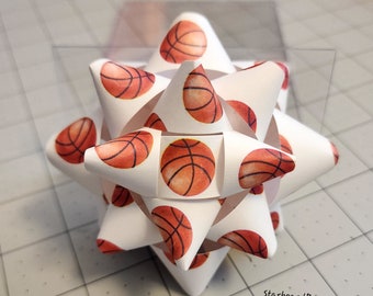 Gift bow - basketball paper gift bow