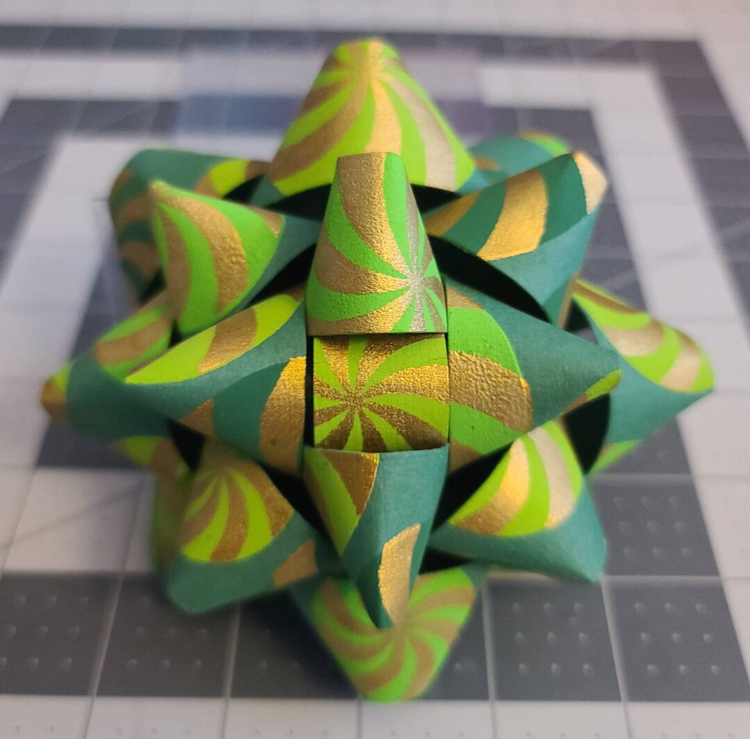 Big Gift Bow Green and Gold Candy Swirl Gift Bow Etsy