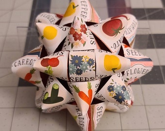 Gift bow - Rustic seeds, vegetables, flowers and garden Farmer's Market big gift bow