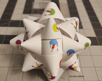 Big Gift bow - Ziggy Stardust David Bowie print paper gift bow