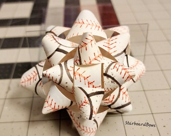 Gift bow - baseball paper gift bow