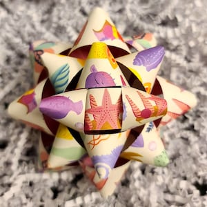 Gift bow - mermaid seashell crown paper gift bow