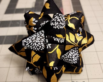 Gift bow - Black and gold Lokta cherry blossom handmade big paper gift bow