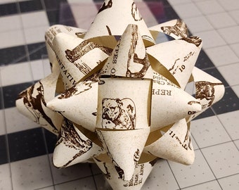 Big Gift bow - types of dog paper bow