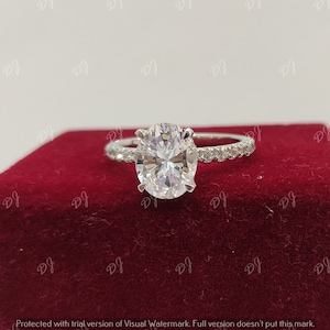 2.30 carat white Oval cut diamond engagement wedding ring in 925 sterling silver,solitaire ring,oval engagement ring,gift for her,oval ring