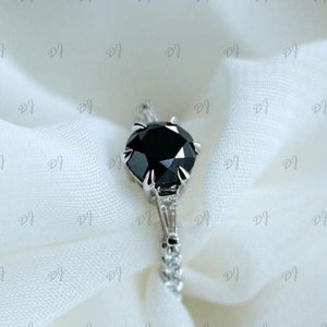2.30 Carat Black heart Cut diamond wedding engagement ring in 925 sterling silver/ heart ring/ Black ring/ christmas gift for womens/ gifts