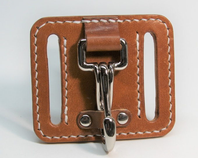 Halter snap key holder - leather - belt wear - handmade