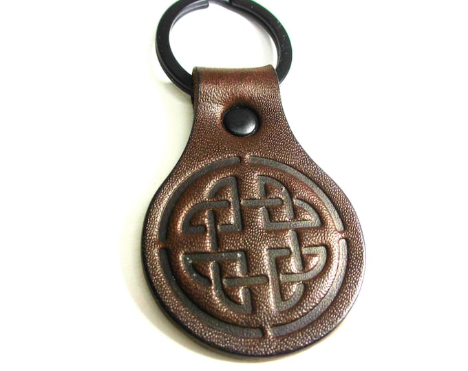 Stamped leather key chain  Buck, Heart, Celtic knot, Lion, Peace sign