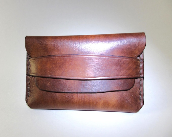 Hand-Dyed Veg-Tanned Leather Flap Wallet – Timeless Craftsmanship