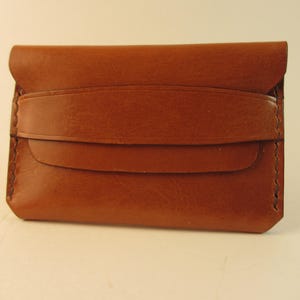 Handcrafted Italian Leather Flap Wallet: Minimalist Card Holder