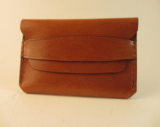 Handcrafted Premium Leather Flap Wallet – Minimalist & Timeless Design - Italian pull up leather
