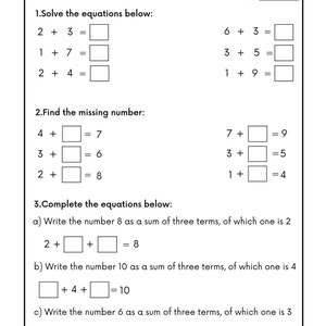Addition and Subtraction Practice for Kindergarten, 1st Grade ...