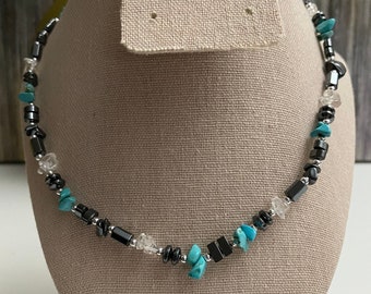 Hematite Necklace with Chip Beads