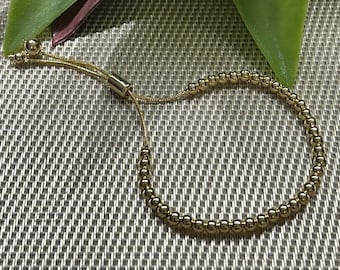 18K Gold Filled Bracelet, 7" Adjustable