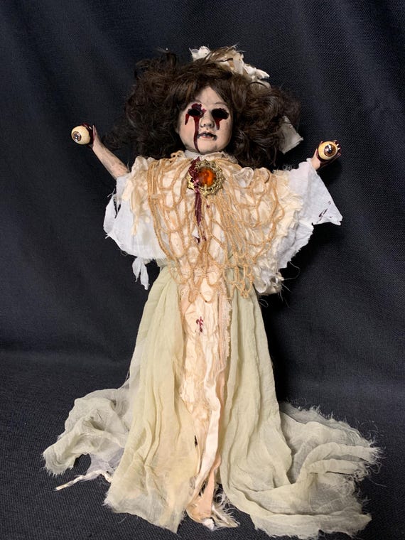 陶器の人形 ブラウン・アイド・ギャル、ドール・ハロウィン、ハロウィーンの飾り