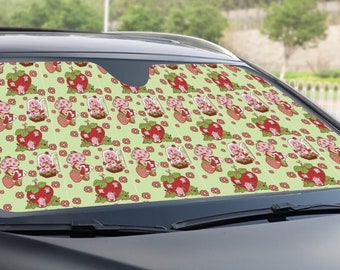 Strawberry * vintage 80’s cartoon * Windshield Sunshade protection for your car | 145cm(57.1”) retro vibes * nostalgia