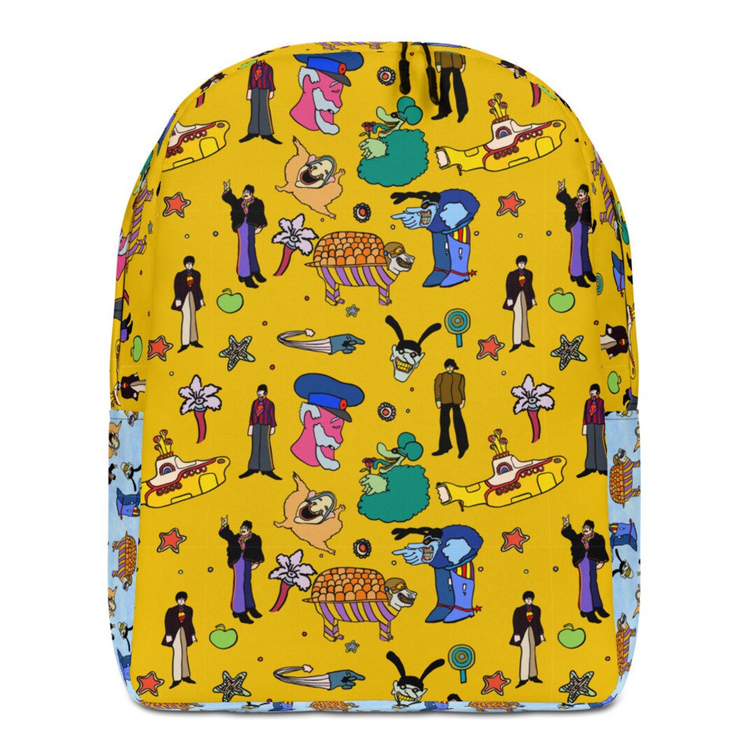 Yellow Submarine Beatles Psychedelic Trippy Backpack Festival Rave