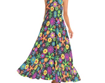 Flower power * 60’s & 70’s vibes * boho hippie dress * woman’s long maxi dress * festival fashion * summer of love vibes