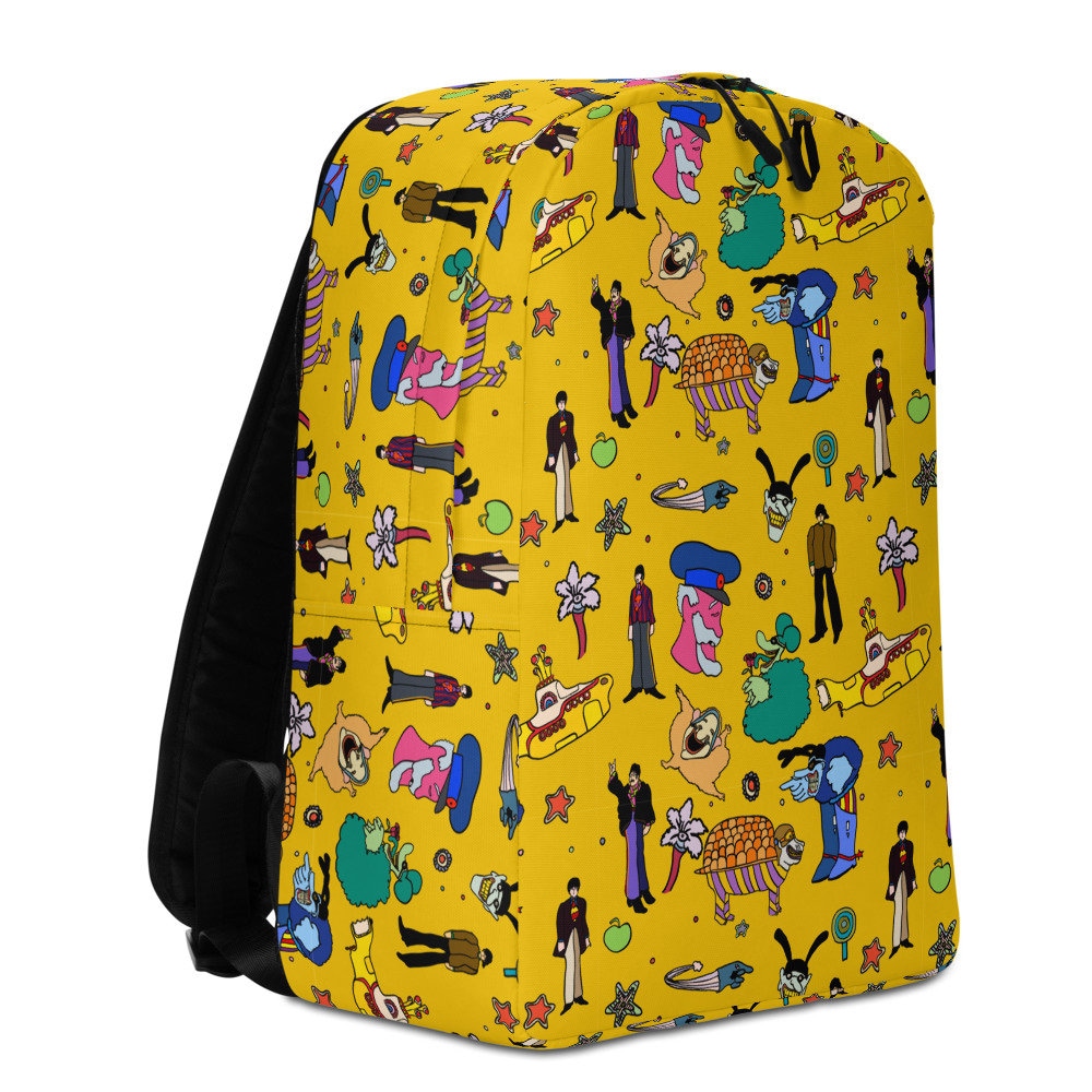 Yellow Submarine Beatles Psychedelic Trippy Backpack Etsy