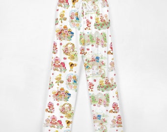 Strawberry * vintage 80’s cartoon * Women's Pajama Pants * lounge wear * sleepwear * retro * nostalgia vibe’s * Berry adorable