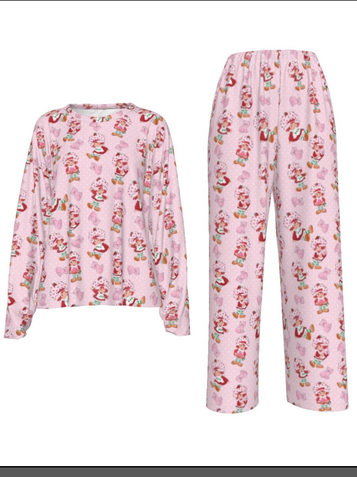 Vintage Pink Christmas Pajama Set