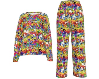 Arcoíris *ropa de dormir de mujer* Pijamas * pijamas * conjunto para dormir * conjunto para estar en casa * ropa para estar en casa * nostalgia