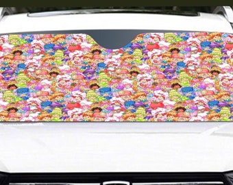 Strawberry * vintage 80’s cartoon * Windshield Sunshade protection for your car | 145cm(57.1”) retro vibes * nostalgia