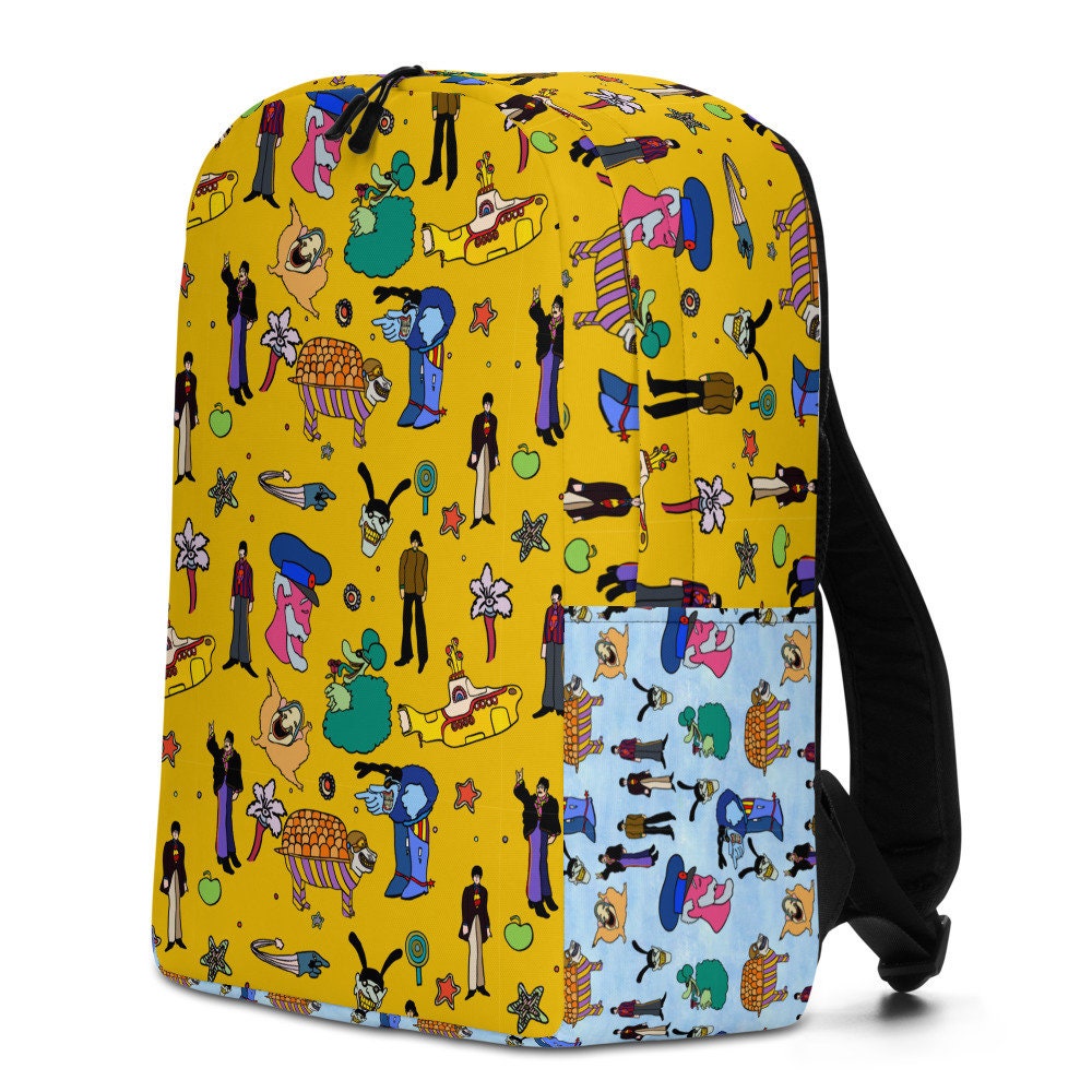 Yellow Submarine Beatles Psychedelic Trippy Backpack Festival Rave