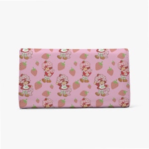 Fresa * Vibraciones de los 80 * Cartera plegable de mujer * PU * Telas veganas * vieja escuela * Retro * Nostalgia * Y2K