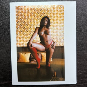 Instax Wide Film Print | Retro Lingerie Boudoir Art Model | Limited Edition Collector’s Print