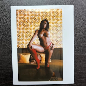 Instax Wide Film Print | Boudoir Art Model Photography | Limited Vintage Lingerie Wall Art