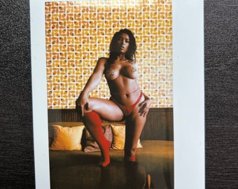 Instax Wide Film Print | Boudoir Art Model Photography | Limited Vintage Lingerie Wall Art