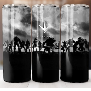 20 oz Skinny Tumbler Paragon MOBA Game Wrap Template Straight Instant Digital Download PNG Sublimation Graphic Design