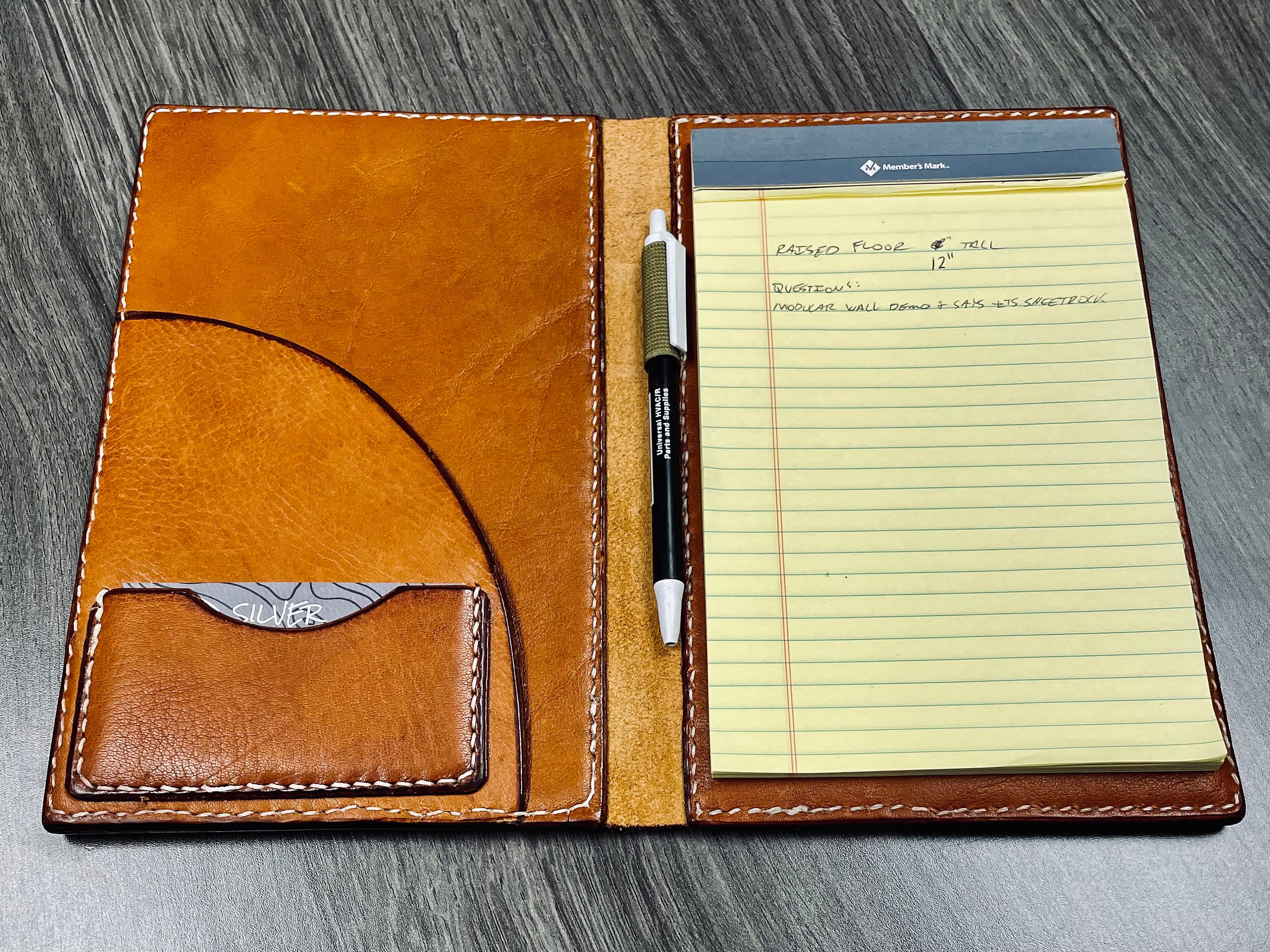 Custom Leather Notepad Holder