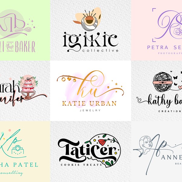 Ich werde ein individuelles Logo-Design für Ihr Business Minimalist-Logo, Fotografie-Logo, benutzerdefiniertes handgezeichnetes Logo, Business-Logo, Beauty-Logo erstellen